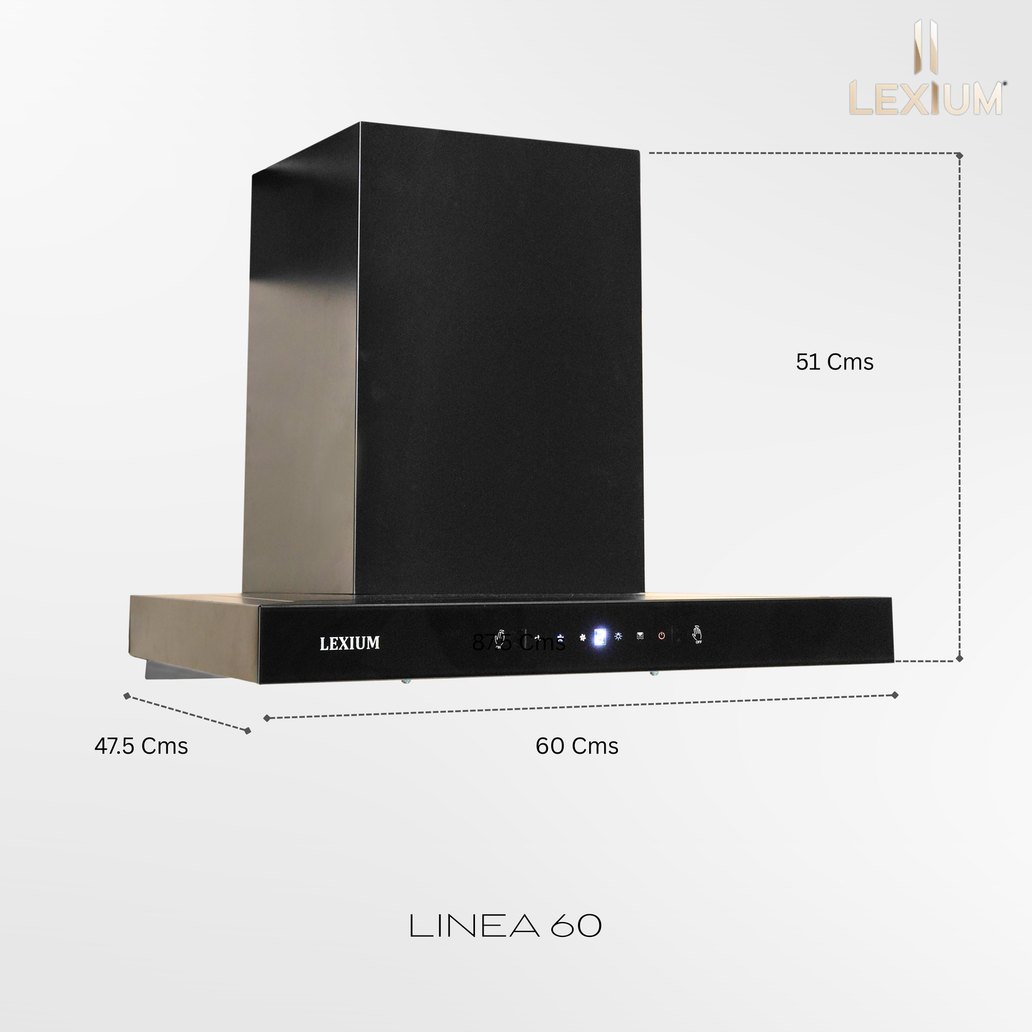 Lexium Linea Range Hood 60/75/90 Auto Clean Chimney