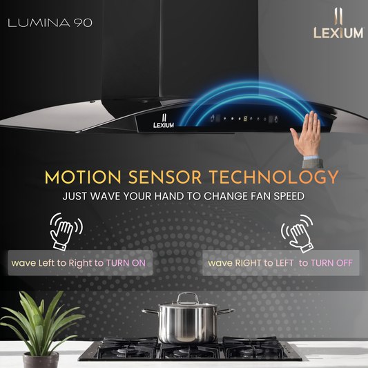 Lexium Lumina Range Hood 90cm Auto Clean Chimney