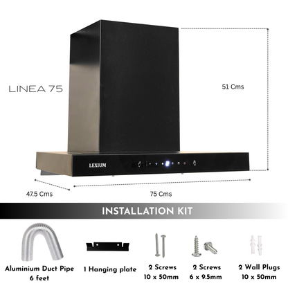 Lexium Linea Range Hood 60/75/90 Auto Clean Chimney