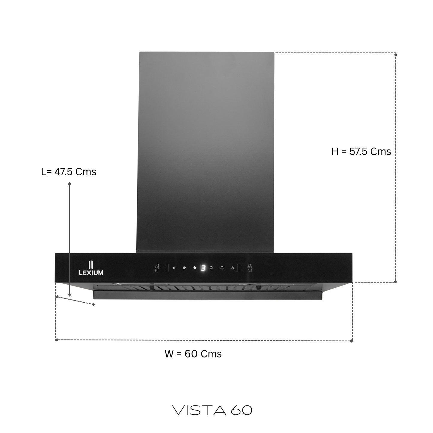 Lexium Vista Range Hood 60/75/90 Auto Clean Chimney