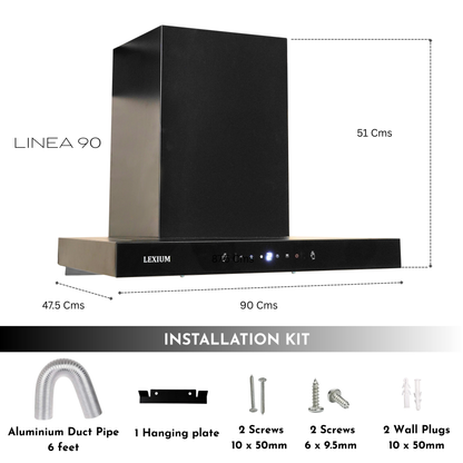 Lexium Linea Range Hood 60/75/90 Auto Clean Chimney