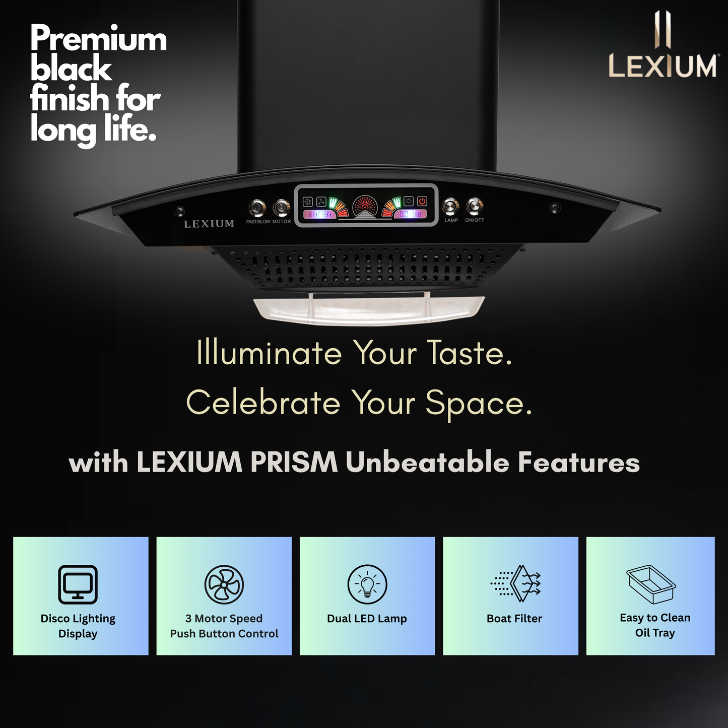 Lexium Prism Range Hood 60 Chimney