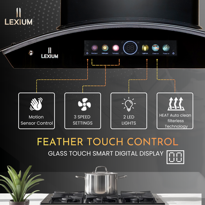 Lexium Titan Plus Range Hood 60/75/90 Auto Clean Chimney