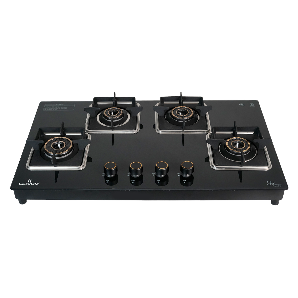 Lexium Futura 4B AI Hob with Brass Burners & Built-In Flame Guard