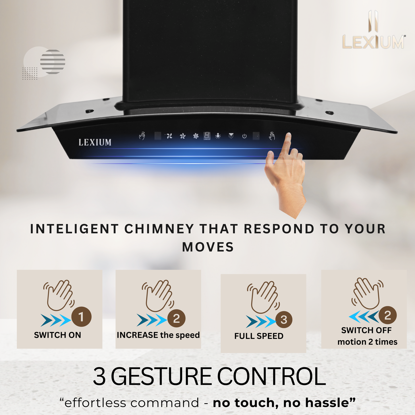 Lexium N Range Hood 60/75/90 Auto Clean Chimney