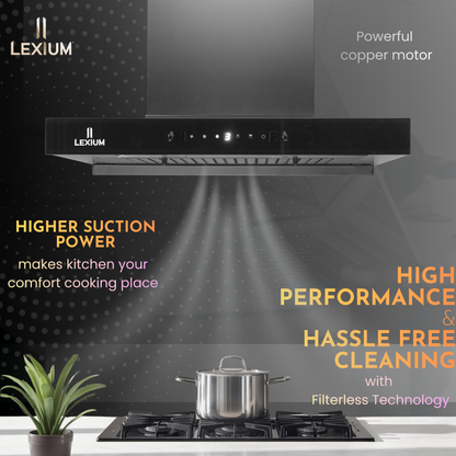 Lexium Vista Range Hood 60/75/90 Auto Clean Chimney