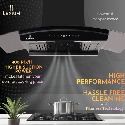 Lexium Lumina Range Hood 90cm Auto Clean Chimney