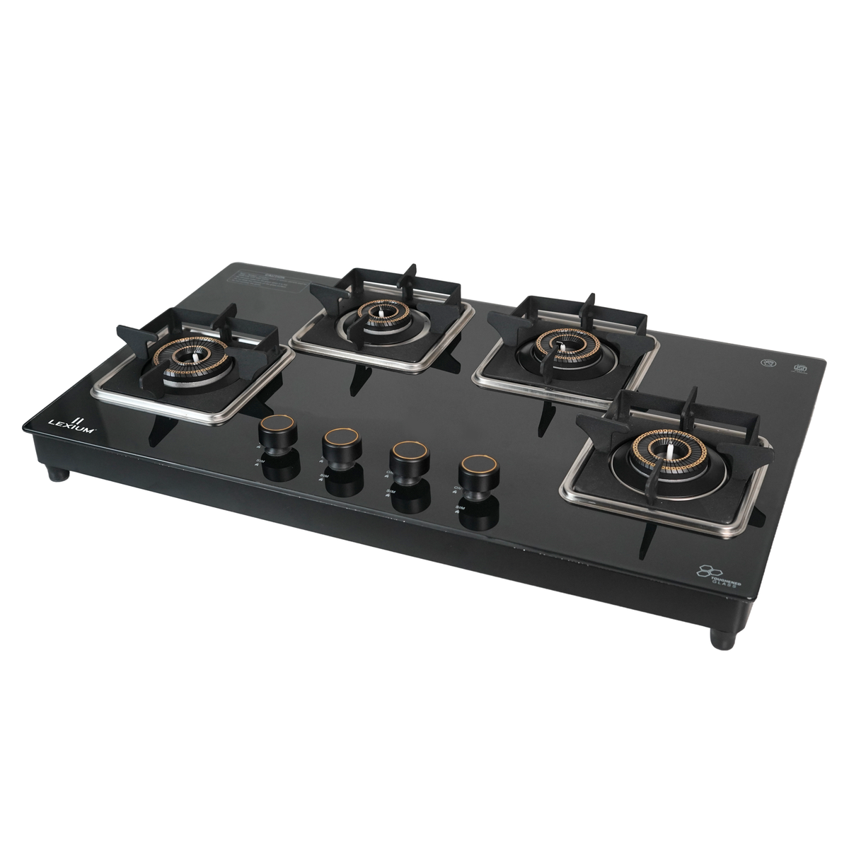 Lexium Futura 4B AI Hob with Brass Burners & Built-In Flame Guard