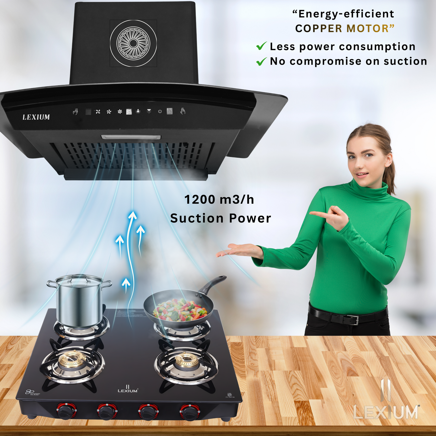Lexium N Range Hood 60/75/90 Auto Clean Chimney