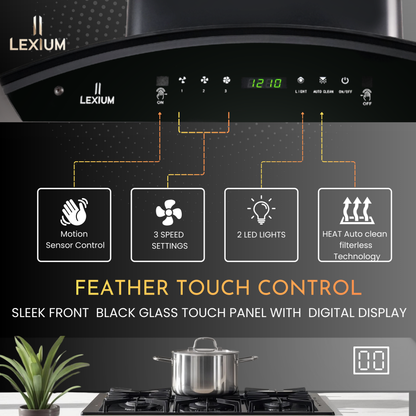 Lexium Titan Range Hood 75cm Auto Clean Chimney