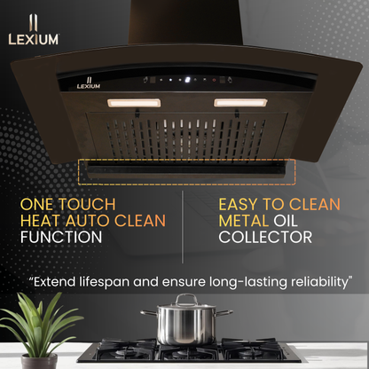 Lexium Lumina Range Hood 75cm Auto Clean Chimney