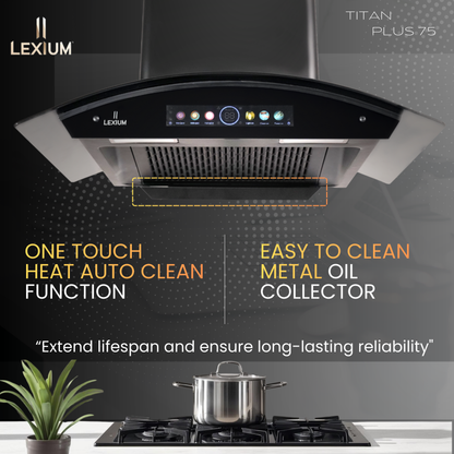 Lexium Titan Plus Range Hood 60/75/90 Auto Clean Chimney
