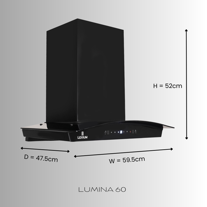 Lexium Lumina Range Hood 60/75/90 Auto Clean Chimney