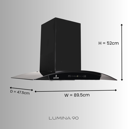 Lexium Lumina Range Hood 60/75/90 Auto Clean Chimney