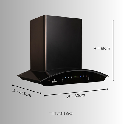 Lexium Titan Range Hood 60/75/90 Auto Clean Chimney