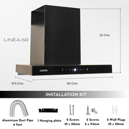 Lexium Linea Range Hood 60/75/90 Auto Clean Chimney