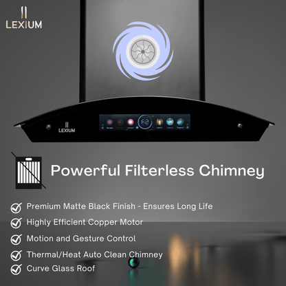 Lexium Urbania Plus Range Hood 60/75/90 Auto Clean Chimney