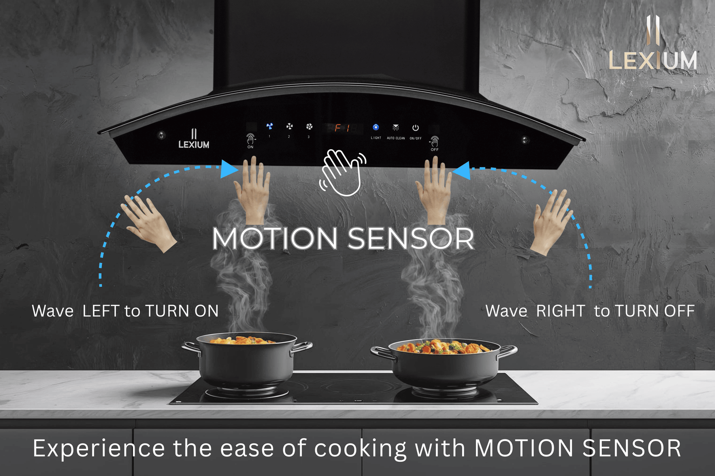 Lexium U Range Hood 60/75/90 Auto Clean Chimney