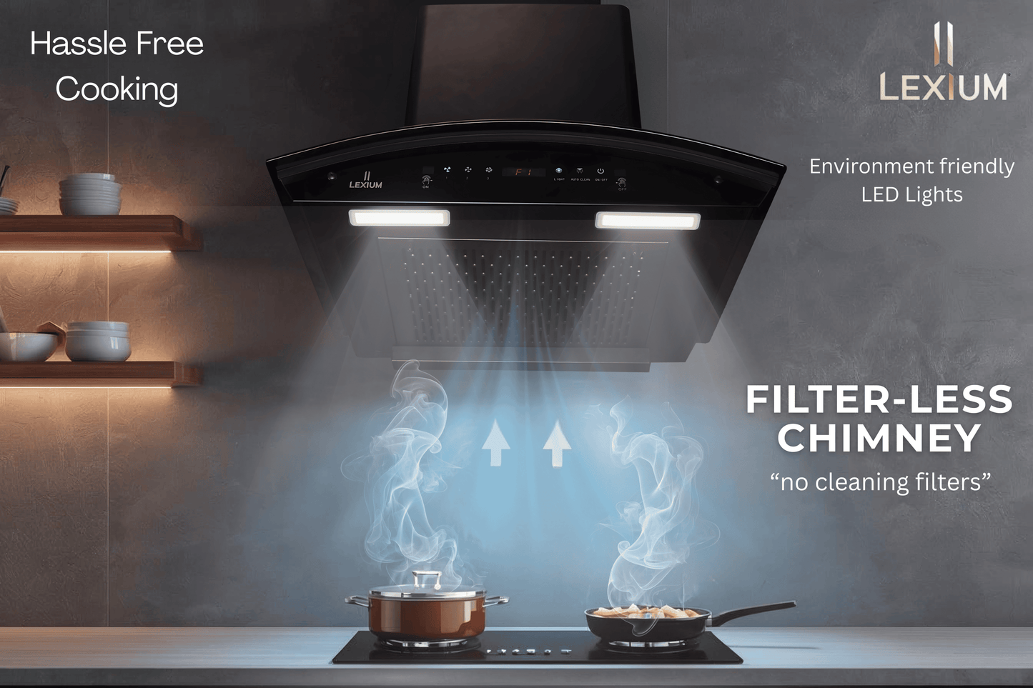 Lexium U Range Hood 60/75/90 Auto Clean Chimney
