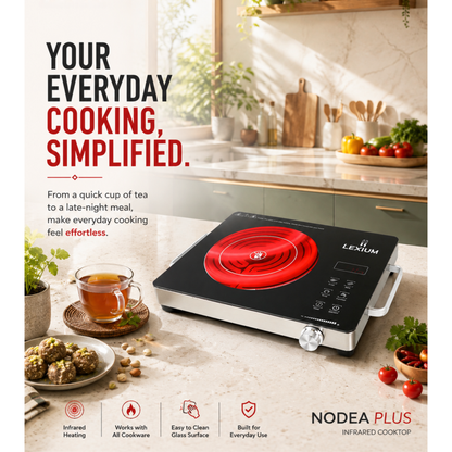 Lexium Nodea Plus 2200 W Infrared Cooktop with Grill Rack
